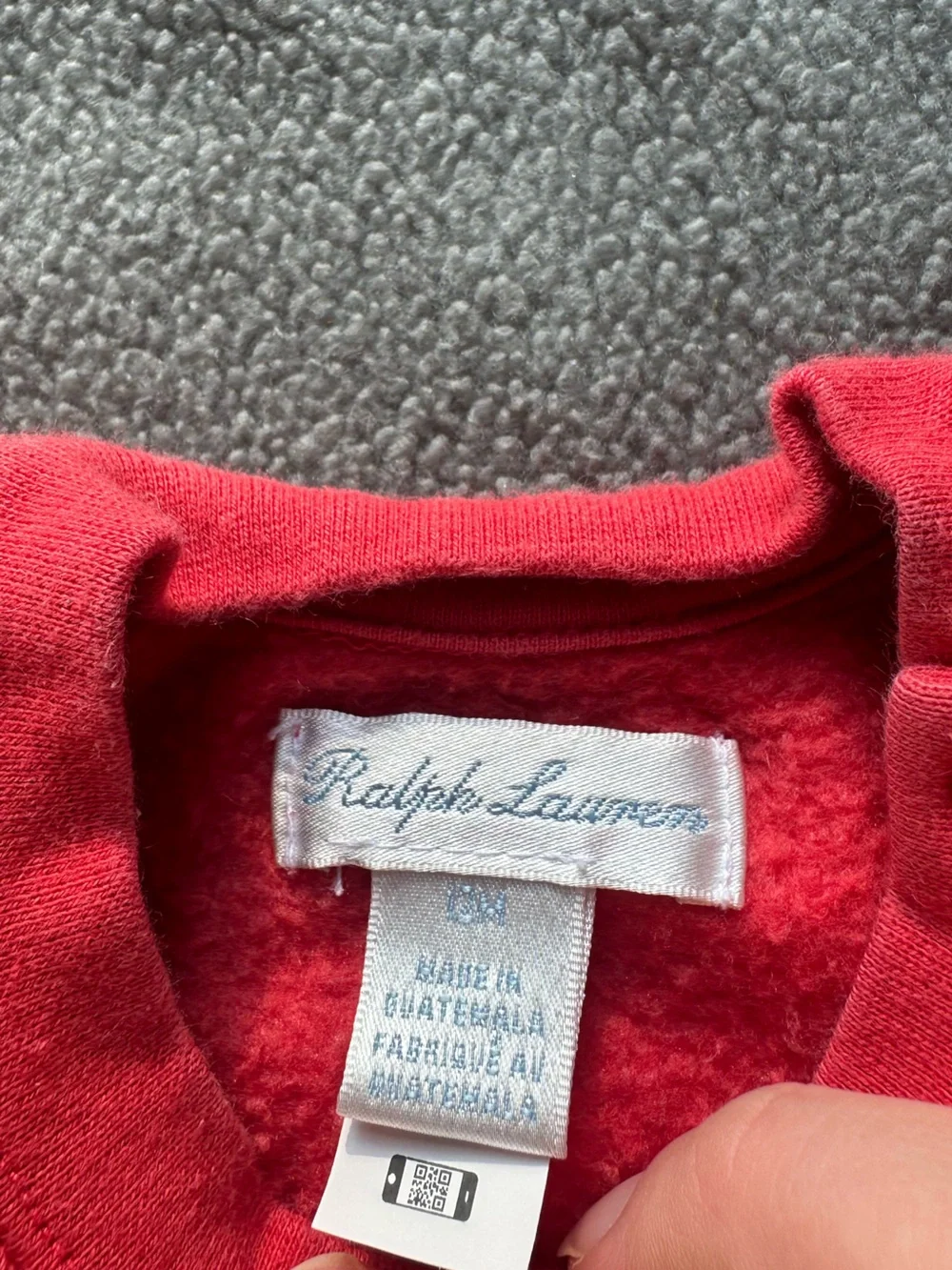 Ralph Lauren Red Polo Bear Crewneck Sweatshirt - Kids